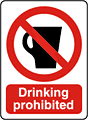 No drinking sign  safety sign
