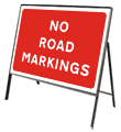 No road markings  safety sign