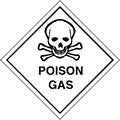 Poison Gas  safety sign