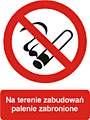 Polish no smoking  safety sign
