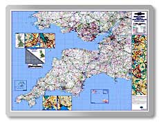 Regional Road Map 7 - South West England & South Wales  safety sign