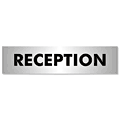 Reception Sign Aluminium Effect Acrylic  safety sign