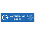 Recycle Confidential Paper Hanger  safety sign
