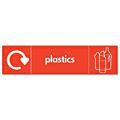 Recycle Plastics Hanger  safety sign