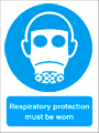 Respiratory Protection sign  safety sign