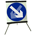 Keep Left or Right Moveable Flexible Roll-up Sign  safety sign