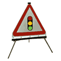 Traffic Light Symbol Triangle Flexible Roll-up Sign  safety sign