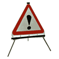Triangle Flexible Roll-up Sign Face ! Warning  safety sign