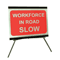 Workforce in road - Slow 1050mm x 750mm  safety sign