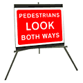 Pedestrians Look Both Ways  safety sign