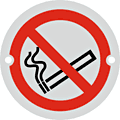 Satin Aluminium No Smoking  safety sign