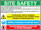 Site Safety regulations sign  safety sign