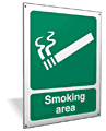 Smoking area outdoor sign  safety sign
