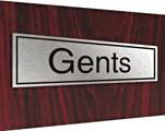 Stainless plaque gents  safety sign
