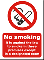 UK smoking ban sign 2  safety sign
