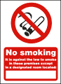 UK smoking ban sign 3  safety sign