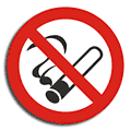 UK smoking ban vehicle sticker  safety sign