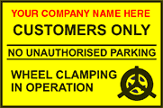 Your company name parking sign  safety sign