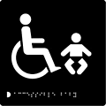 Accessible and Baby Change  safety sign