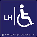 Accessible Toilet  Left Transfer  safety sign