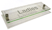 Acrylic prestige ladies sign  safety sign