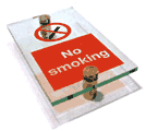 Acrylic prestige No Smoking sign  safety sign