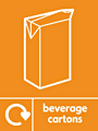 Beverage cartons recycle  safety sign
