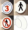Circular Projecting Sign  safety sign