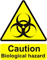 Caution Biological Hazard  safety sign