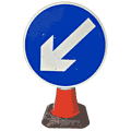 Circle Directional Arrow Movable - 610  safety sign