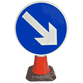 Cone Sign -Directional Arrow Fixed Right - 610  safety sign