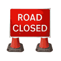 1050x750mm Road Closed - 7010.1  safety sign