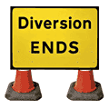 1050x750mm Diversion Ends - 2702  safety sign