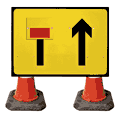 1050x750mm Lane Closure - 2 Lane 7205  safety sign