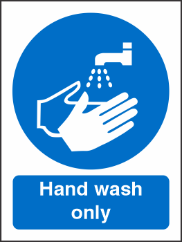 Covid 19 Hand Wash Only Sign - 5 Pack  safety sign