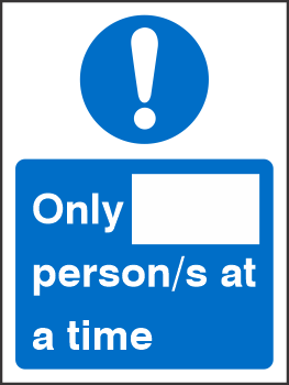 Covid 19 Person Capacity Sign  safety sign