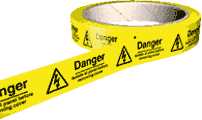 Danger Isolate at panel labels  safety sign