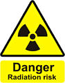Danger Radiation Risk  safety sign