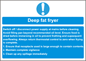 deep fat fryer sign  safety sign
