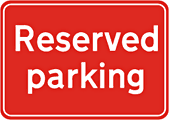 dibond reserved parking sign  safety sign