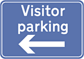 dibond visitor parking left sign  safety sign