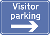 dibond visitor parking right sign  safety sign