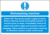 dishwashing machine sign  safety sign