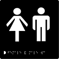 Male and Female Toilet  safety sign