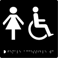 Female Accessible Toilet  safety sign
