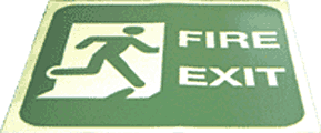 fire exit floor sign  safety sign