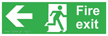Fire Exit left  safety sign