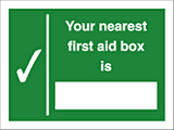 first aid box location sign  safety sign
