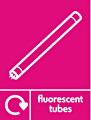 Fluorescent tubes recycle  safety sign
