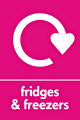 Fridges and freezers recycle  safety sign